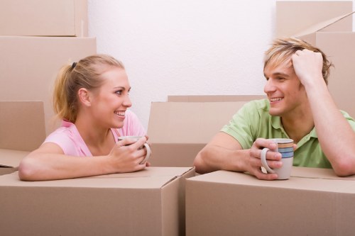 Removal van service team preparing a move in Croydon