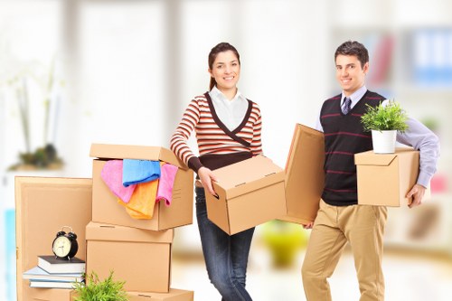 Loading a moving truck for a local Croydon house or flat move