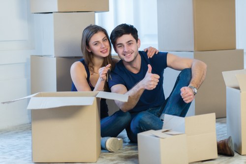 Preparation checklist and boxed household items for a Croydon property move
