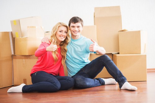 Loading furniture into a van for a Croydon collection