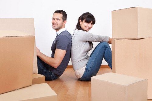 Customer booking a removal van service online