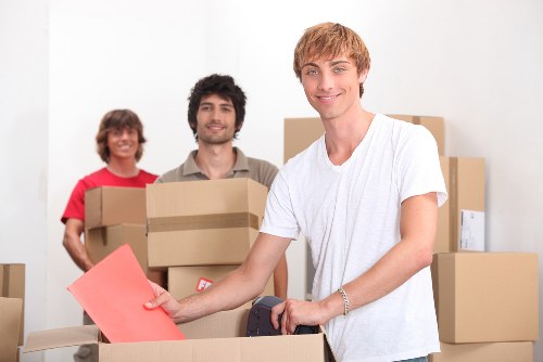 Packed household items ready for transport in a Croydon moving service